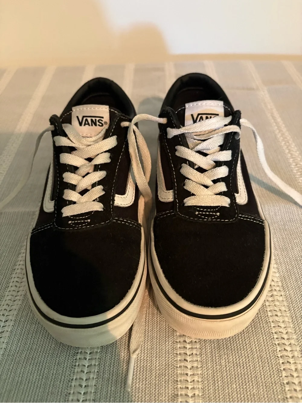 Vans Black & White Low-Top Skate Sneakers
